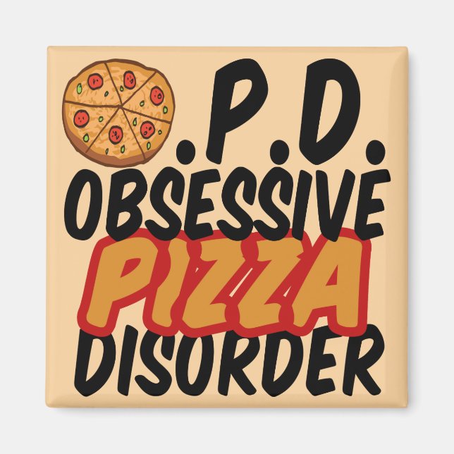 Överdriven pizza magnet (Framsidan)