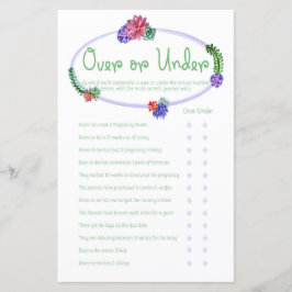 Överdrivet succulent Baby Shower-spel