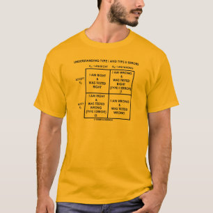 Överenskommelsetyp mig och för typ II felstatist T-shirt