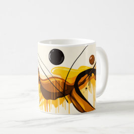 Överensstämmelse mellan bärnstensfärgad och svart kaffemugg