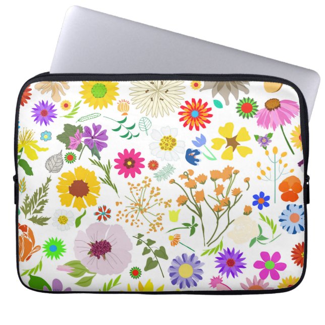 Överensstämmelse mellan Springtime-blommigt Laptop Fodral (Framsidan)