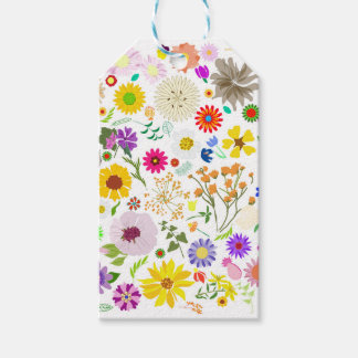 Överensstämmelse mellan Springtime-blommigt Presentetikett