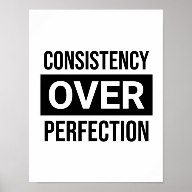 Överensstämmelse över Perfektion. Fokus är Nyckel. Poster (Framsidan)