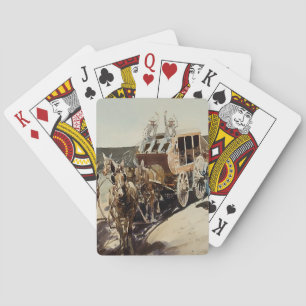 Överfall på diligens av Edward Borein Casinokort
