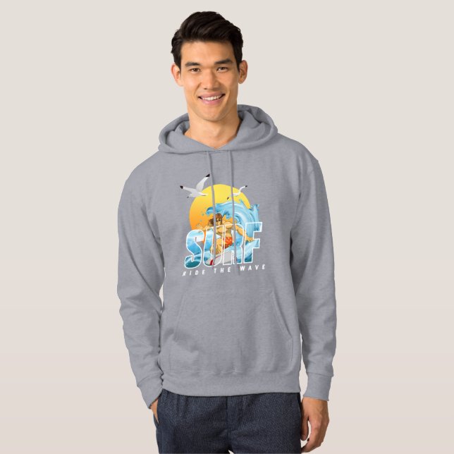 Överfarten rider vågen | MANAR Hoodie (Hel framsida)