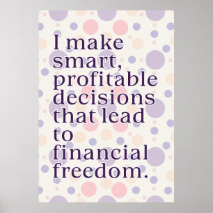 Överflöd affirmationsaffisch poster