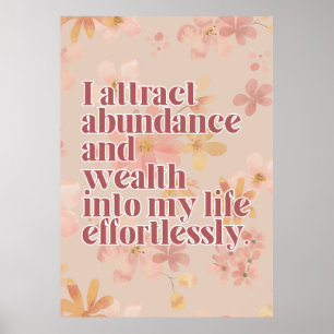Överflöd Affirmationsaffisch Poster