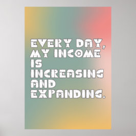 Överflöd affirmationsaffisch poster