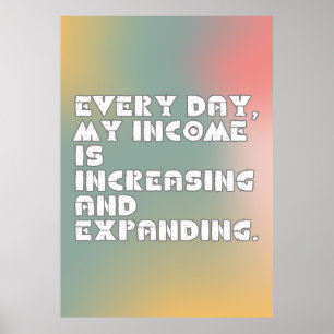 Överflöd affirmationsaffisch poster