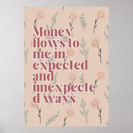 Överflöd affirmationsaffisch poster