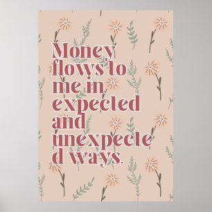 Överflöd affirmationsaffisch poster