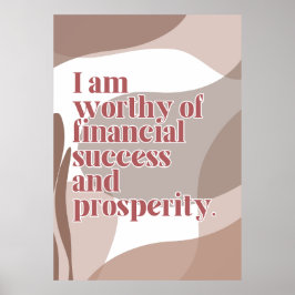 Överflöd affirmationsaffisch poster