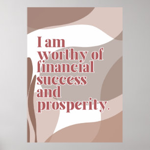 Överflöd affirmationsaffisch poster