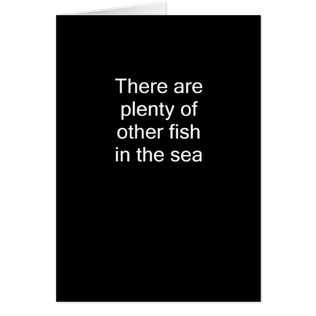 Överflöd av fisken i havet hälsningskort (Framsidan)