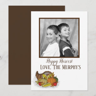 Överflöd Skördefoto Card Meddelande