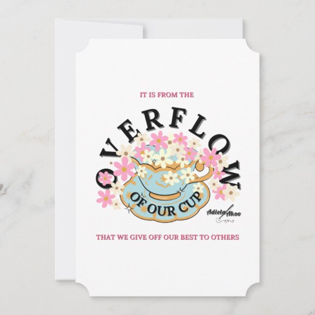 Överflödig hälsningskort från Poet Adiela Akoo Julkort (Framsida)