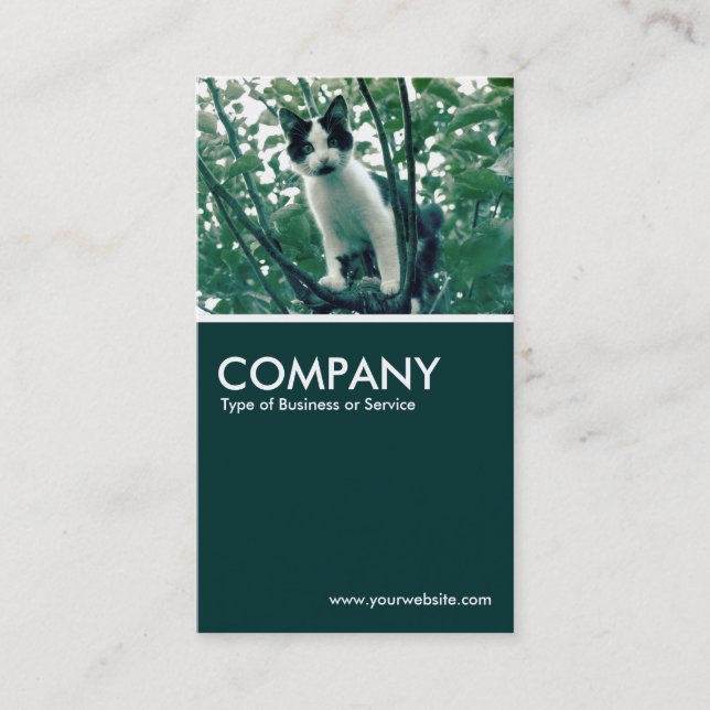 Överflödig stelhet - Mörk grönt Visitkort (Framsida)