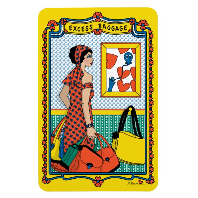 Överflödigt bagage_B_4x6-kylskåp Magnet (Vertikal)