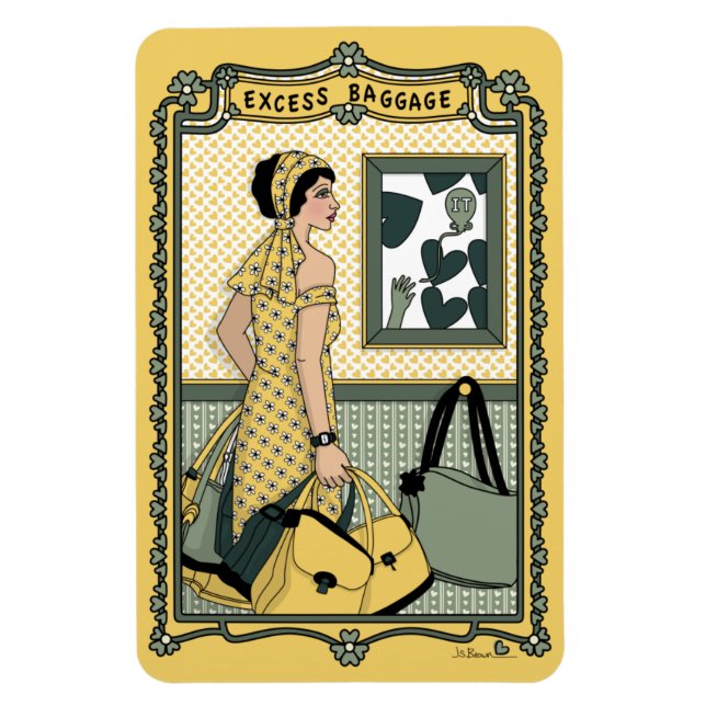 Överflödigt bagage_C_4x6-kylskåp, magnet (Vertikal)