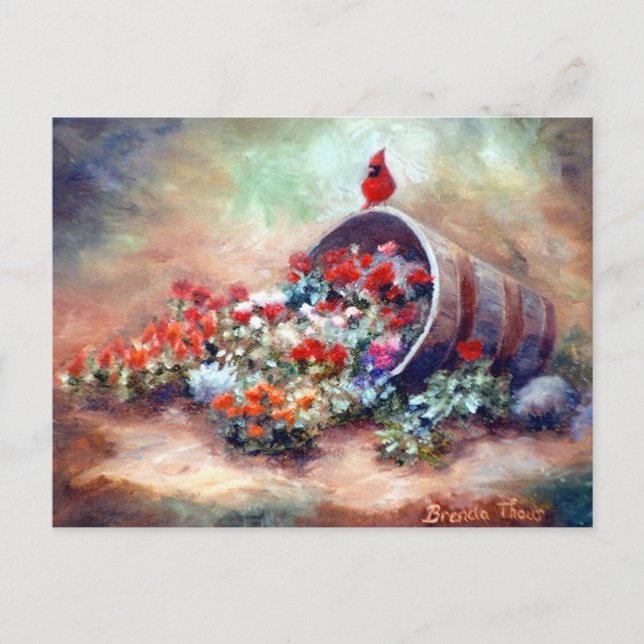 Överflödigt kardinalvykort vykort (Framsida)