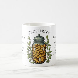Överflödsburk Pengar Mantra för Prosperitet Kaffemugg