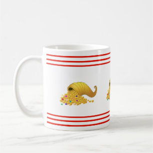 Överflödshorn & Röda Ränder Kaffemugg