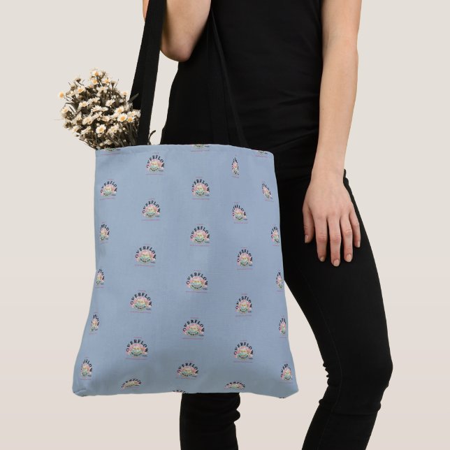 OVERFLOW Blue Tote designad av Poet Adiela Akoo Tygkasse (Närbild)