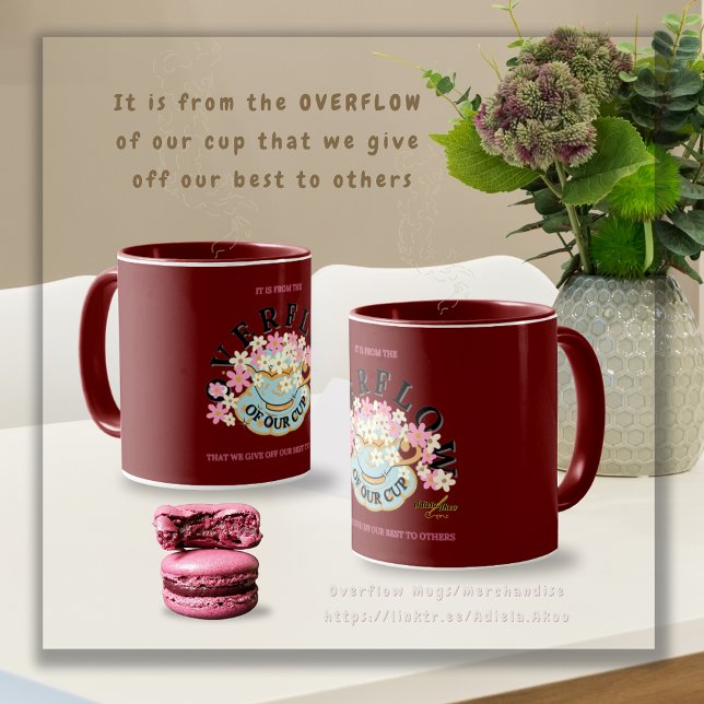 OVERFLOW Mugg Designad av Adiela Akoo (Overflow Red Mugs by Poet Adiela Akoo. Shop my store for more fab finds & inspiring great gift ideas)