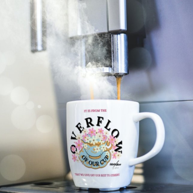 OVERFLOW-mugg designad av Adiela Akoo Kaffemugg (Overflow Mug by Poet Adiela Akoo - an inspiring gift combo with a t-shirt, etc. LOVE it? BUY IT NOW!)