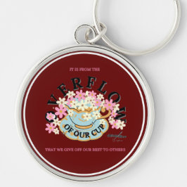 OVERFLOW Red Hues Keychain av Adiela Akoo Rund Silverfärgad Nyckelring