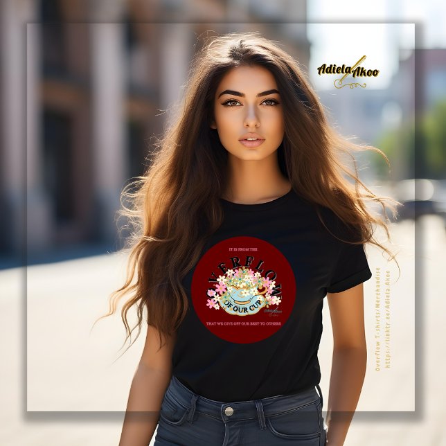 OVERFLOW Red Hues T-shirt av Poet Adiela Akoo (Overflow T-shirts by Adiela Akoo. Shop my store 4 matching totes, pillows, phone grips, mugs & more!)