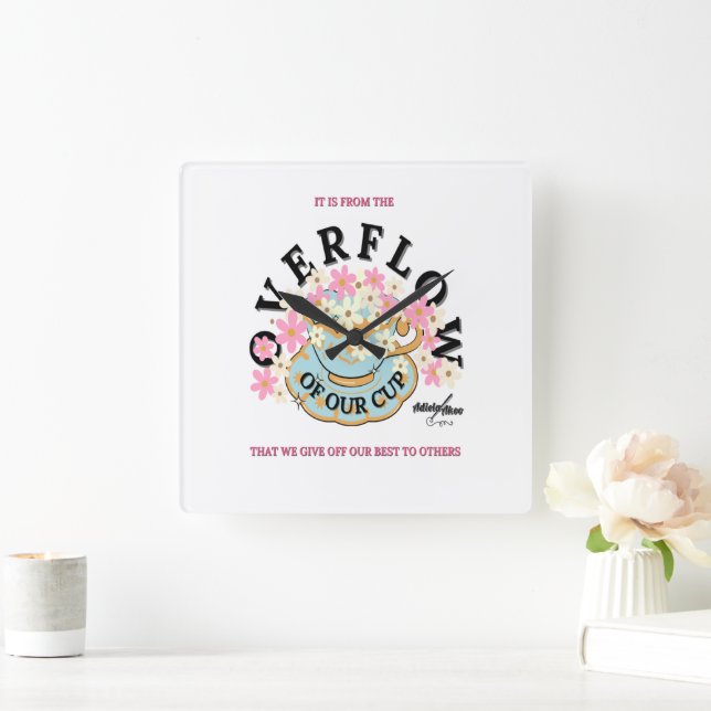 OVERFLOW Väggur av Poet Adiela Akoo (Hem)