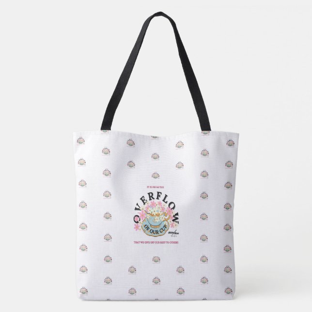 OVERFLOW White Tote designad av Poet Adiela Akoo Tygkasse (Baksida)