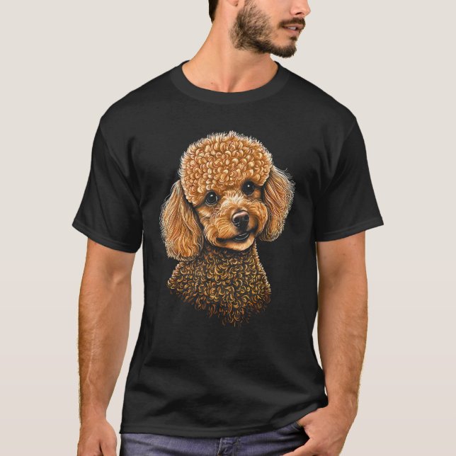 Overflowing Cuteness  Irresistible Toy Poodle Artw T Shirt (Framsida)