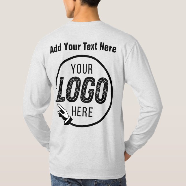 Överför Anpassningsbarna Logotyp för favoritfoto T Shirt (Baksida)