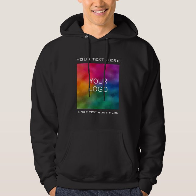 Överför Business Logotyp Add Text Employee Manar B Hoodie (Framsida)