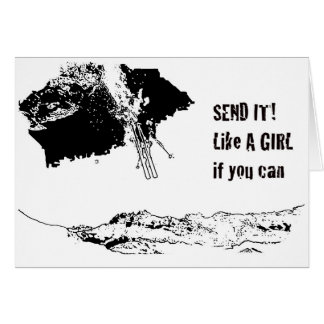 överför det! gilla en flicka hälsningskort