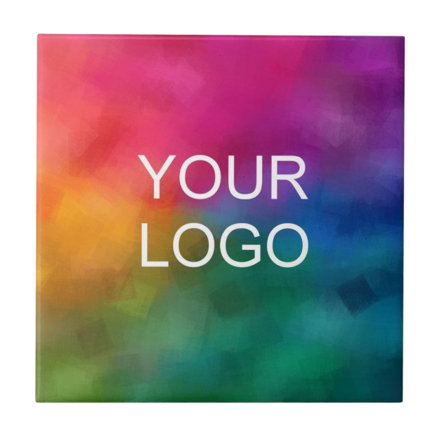 Överför din egen Logotyp här med mallen för Elegan Kakelplatta (Framsidan)