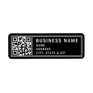 Överför din egen QR-kod Modern Returadress Etikett