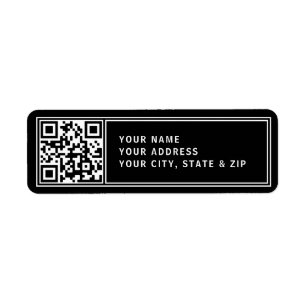 Överför din egen QR-kod Modern Returadress Etikett