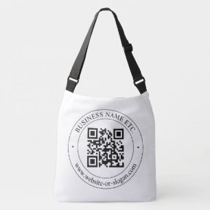 Överför din egen QR-kod och Anpassade-text Axelväska