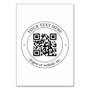 Överför din egen QR-kod och Anpassade-text Bordsnummer