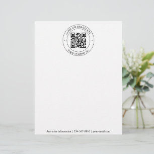 Överför din egen QR-kod och Anpassade-text Brevhuvud