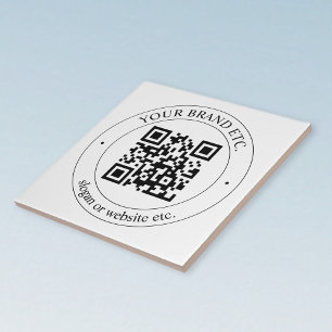 Överför din egen QR-kod och Anpassade-text Kakelplatta