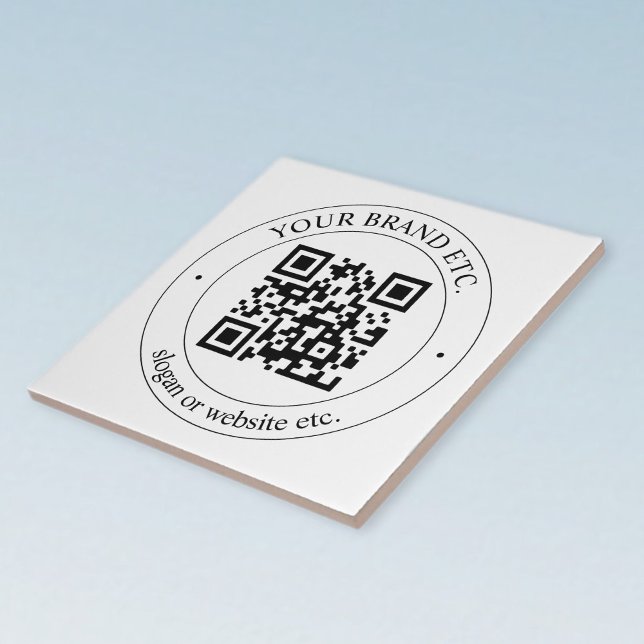 Överför din egen QR-kod och Anpassade-text Kakelplatta (Skapare uppladdad)