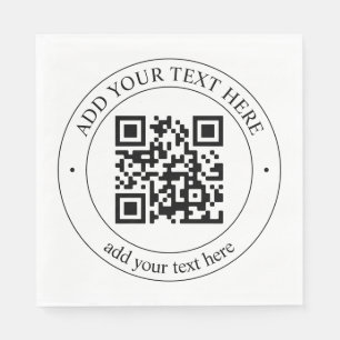 Överför din egen QR-kod och Anpassade-text Pappersservett