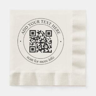 Överför din egen QR-kod och Anpassade-text Pappersservett