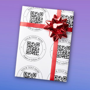 Överför din egen QR-kod och Anpassade-text Presentpapper