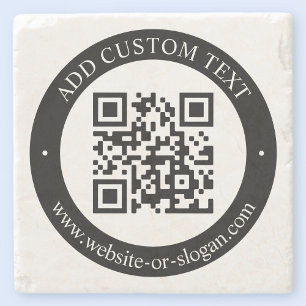 Överför din egen QR-kod och Anpassade-text Stenunderlägg