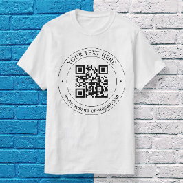 Överför din egen QR-kod och Anpassade-text T Shirt